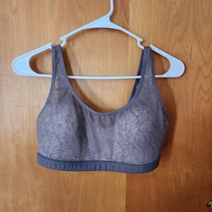 Lululemon Athletica Gray & Purple Sports Bra Size L